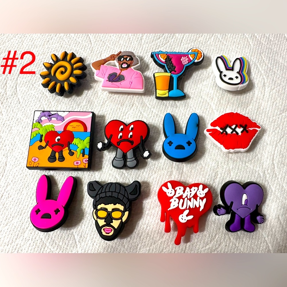 Bad bunny charms for crocs $12